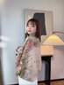 玖慕（JIUMU）真絲絲巾女士桑蠶絲綢方巾披肩紗巾長(zhǎng)輩媽媽教師節(jié)生日禮物禮盒裝 曬單實(shí)拍圖