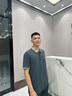 沙馳SATCHI短袖polo衫夏款新疆棉撞色翻領(lǐng)商務(wù)涼感透氣體恤衫【冰氧酷面料】 藍灰 56 曬單實拍圖