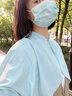 默熙防曬披肩袖套女夏季戶外防紫外線手袖護臂透氣小外套防曬衣女冰絲長袖外套斗篷寬松時尚防曬衫防曬手套 藍色 曬單實拍圖