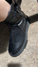 卡帝樂(lè )鱷魚(yú)（CARTELO）頭層牛皮高幫短靴女秋冬黑色單靴軟皮平底新款真皮馬丁靴加絨冬靴 黑色單里 38 曬單實(shí)拍圖