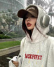 DXOT休閑百搭灰色連帽衛衣女2025秋冬新款oversize寬松設計感小眾帽衫 花灰色【春秋款】 L 建議95-110斤 曬單實(shí)拍圖