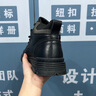 奧康馬丁靴男款夏季2025新款高幫男鞋牛皮保暖加絨男士戶外工裝靴子 黑色【運動鞋碼】 41 曬單實拍圖