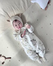 優(yōu)奇嬰兒連體衣洋氣可愛夾棉保暖哈衣加厚款連身衣男女寶寶裝a類家居 宮廷兔兔 66cm 曬單實拍圖