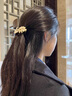 TsfulE.LY發(fā)夾女2024新款優(yōu)雅媽媽發(fā)飾馬尾夾發(fā)卡后腦勺頂夾夾子頭飾 金色 曬單實拍圖
