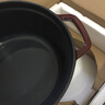 小幸福鑄鐵（KITCHEN LITTLE HAPPINESS KITCHEN）小幸福鑄鐵琺瑯煲湯經(jīng)典燉鍋搪瓷燜燒煮鍋無涂層不粘鍋電磁爐通用 高光紅【內(nèi)灰黑】 20cm 曬單實拍圖