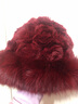 恒源祥 帽子女士冬季新款獺兔毛皮草媽媽帽狐貍毛奶奶保暖圍巾新年禮物 酒紅色【狐貍毛邊花朵頂款】 帽子+圍巾【紅色禮盒裝】 曬單實(shí)拍圖