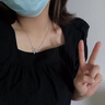 Djin少女結(jié)項鏈女S925銀鎖骨鏈蝴蝶結(jié)吊墜閨蜜學(xué)生日情人節(jié)禮物送女友 【粉鉆】 少女結(jié)項鏈 曬單實拍圖