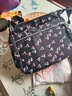 京購中老年媽媽斜挎包小布包新款老年人包包帆布包尼龍布女包 月亮花 曬單實(shí)拍圖