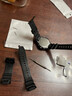PENC IWATCH適配casio卡西歐手表MCW-110H/100橡膠表帶AE-2000W/2100配件w-s220非原裝WV-200專(zhuān)用接口HDD-S100 半白色-黑扣+安裝工具 曬單實(shí)拍圖
