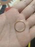百泰首飾（BATAR JEWELLERY）生日禮物黃金戒指女足金尾戒素圈光面指圈女戒5G亮面金條 16號(hào)【約0.6g-0.7g】 曬單實(shí)拍圖