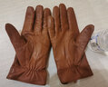 川玖田一真皮手套男冬季加絨加厚保暖男式觸屏羊皮手套開(kāi)車(chē)騎行機車(chē)防風(fēng) 黃棕色 L 1雙 均碼適合正常手型 曬單實(shí)拍圖
