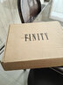 菲妮迪（FINITY）品牌90白鵝絨羽絨服冬季連帽時尚保暖中長款外套女 灰藍色 M 曬單實拍圖