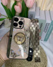 羅逸適用蘋果16ProMax手機殼新款鑲鉆支架iPhone15女生掛脖子16Pro全包防摔硅膠軟邊框保護套網(wǎng)紅 【金色蝶戀花】+長掛繩 蘋果16ProMax 曬單實拍圖