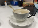 一淘一陶歐式陶瓷杯咖啡杯套裝網(wǎng)紅INS北歐創(chuàng  )意簡(jiǎn)約家用咖啡杯子帶碟不銹鋼勺帶鐵架破損補發(fā) JD-黑色釉羅紋六杯碟金勺配C架 曬單實(shí)拍圖