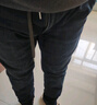 增致牛仔男裝牛仔褲加絨小直筒休閑百搭時(shí)尚系帶松緊加厚保暖牛仔長(cháng)褲 202絨 XL 曬單實(shí)拍圖