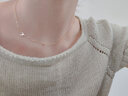 L.Bardeen10K金黃金M字母項鏈女法式輕奢小眾設計鎖骨鏈吊墜送女友可定制 定制W字母 現貨 曬單實(shí)拍圖