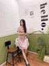 妍莉芬連衣裙女裝新款2024年夏季新品韓版休閑氣質(zhì)法式職業(yè)短袖裙子夏天 圖片色 S 曬單實(shí)拍圖