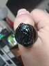 江浸月黑曜石戒指貔貅男士水晶指環(huán)扳指禮品SN0140 很胖的男生佩戴22mm 曬單實(shí)拍圖