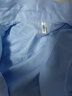 XQB 【男士衫衣】純色襯衫男長袖薄款休閑修身免燙商務正裝青少年襯衣 長袖襯衫(淺藍) 3XL 建議135-145斤 曬單實拍圖