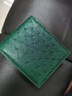 維塔斯 格拉喬夫（Vitas Glajofu）南非進(jìn)口鴕鳥(niǎo)皮錢(qián)包男商務(wù)多功能短款錢(qián)夾多卡位青年時(shí)尚女皮包 墨綠色橫款 曬單實(shí)拍圖
