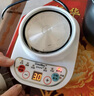 美味世家辦公室學生宿舍養(yǎng)生杯玻璃電燉杯加熱水杯電熱杯煮茶杯陶瓷小號1人煲湯煮粥杯電燉盅電燉鍋 0.6升白杯+玻璃杯+底座 曬單實拍圖