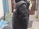京西藍(lán)靛冬季潮牌假兩件輕薄連帽羽絨服男寬松加厚保暖ins拼接款鴨絨外套 黑色 L 體重合適130-145斤 曬單實(shí)拍圖