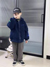 G.DUCKKIDS小黃鴨男童羊羔絨外套2025新款兒童秋冬裝加絨加厚毛毛衣男孩棉衣 藏青色 170 曬單實(shí)拍圖