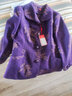 俞兆林（YUZHAOLIN）中老年女裝春秋短款呢子外套2025新款奶奶裝毛呢老年人衣服媽媽裝 紫色【外套+黑秋款三角錐褲】 3XL 【建議115-130斤】 曬單實(shí)拍圖