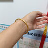 金萊緣 古法黃金手鐲 3D硬金足金簡(jiǎn)約素面金鐲子手環(huán)固口空心女款 52圈口 約8.2g 曬單實(shí)拍圖