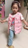 聰明果女童羽絨馬甲秋冬新款羽絨服中大童青少年可愛(ài)時(shí)尚羽絨背心坎肩 粉色櫻桃（有口袋） 120適合100-110cm 曬單實(shí)拍圖