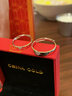 中國黃金（CHINA GOLD）心心相印銀情侶對戒永結同心戒指銀飾品情人節生日禮物送愛(ài)人 心心相印戒指【品牌禮盒】 曬單實(shí)拍圖