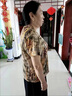 KLZMAIRAE媽媽真絲襯衫2025夏季新款中老年短袖氣質(zhì)印花開(kāi)衫大碼桑蠶絲上衣 綠黃色 2XL 【建議105-120斤穿】 曬單實(shí)拍圖