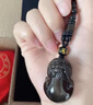 Rose Imprinting冰種彩虹眼黑曜石貔貅吊墜男士十二生肖項鏈女轉(zhuǎn)運(yùn)皮丘掛墜 生肖蛇貔貅-珠鏈款 曬單實(shí)拍圖