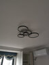 強盾 客廳燈現(xiàn)代簡約吸頂燈led燈具套餐臥室燈全屋三室兩廳智能燈飾 波浪圓-50CM-白色框 三色變光-全屋 曬單實拍圖