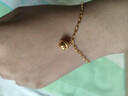 六福珠寶  福滿(mǎn)傳家系列足金小鈴鐺黃金手鏈含延長(cháng)鏈送禮 計價(jià) HEG60005 4.75克(含工費428元) 曬單實(shí)拍圖