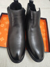 老人頭男鞋冬季真皮高幫棉鞋正裝保暖加絨商務(wù)韓版休閑男士棉皮鞋 SN210810M黑色 41 曬單實(shí)拍圖