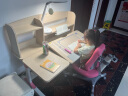 光明园迪（GMYD） 儿童学习桌椅套装可升降学生书桌健康多功能写字桌诚者F120 诚者F120糖果粉+A6P椅宁静灰 实拍图