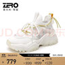 零度Zero【斷碼】女鞋防滑耐磨舒適運(yùn)動休閑鞋老爹鞋新品拼接潮流女鞋 白色 37 曬單實拍圖