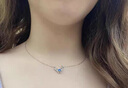 法蔻（farcoko）一鹿有你項(xiàng)鏈女跳動(dòng)的心吊墜氣質(zhì)簡(jiǎn)約鎖骨鏈520情人節(jié)禮物送女友 【摯愛(ài)藍(lán)寶石】一鹿有你項(xiàng)鏈 曬單實(shí)拍圖