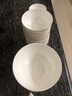 紅牡丹 陶瓷飯碗套裝家用面碗歐式盤子創(chuàng)意餐具金邊碗具大小西餐盤菜盤 金邊4.5英寸澳碗10個 11cm-20cm直徑 曬單實拍圖