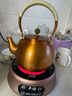清沁堂茶壺手工紫銅壺?zé)畨丶矣眉雍胥~茶壺電陶爐煮茶器套裝功夫茶具 鹿鎏銀+木紋電陶爐 1.4L 曬單實(shí)拍圖