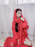 閃動(dòng)少女（SHANDONGSHAONV）西藏旅游衣服女云南麗江民族風(fēng)女裝拍照好看裙子出游超仙沙漠紅裙 大紅 M 曬單實(shí)拍圖