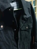 真維斯（JEANSWEST）牛仔外套男士寬松2025春季新款日系潮牌大碼男裝工裝夾克男褂子 6821黑色常規(guī) M 體重90至115斤 曬單實(shí)拍圖