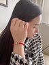 是你（IS YOU）銀轉(zhuǎn)運(yùn)珠情侶手鏈女士手工編織時(shí)尚手繩圣誕節(jié)生日禮物送女友老婆 轉(zhuǎn)運(yùn)珠手繩一對+禮盒 曬單實(shí)拍圖