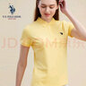 U.S. POLO ASSN.US保羅T恤女夏季新款時尚減齡翻領(lǐng)短袖女運動休閑POLO衫 黃色009 L 170/92A 曬單實拍圖