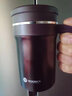 慕馨（moosen）保溫杯定制LOGO水杯刻字茶水分離泡茶杯中秋國慶節商務(wù)禮品禮物  【陶瓷內膽】智能杯-黑色+杯刷  曬單實(shí)拍圖