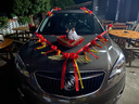 霏語 婚車裝飾主婚車花結(jié)婚婚慶用品主婚車裝飾車頭花全套布置吸盤式 酒紅金枝玉葉比翼天鵝款 曬單實(shí)拍圖