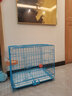 北北寵物狗籠子北北寵物泰迪金毛狗小中型犬貓籠折疊便攜式帶廁所托盤(pán)加粗 M藍色 (長(cháng)寬高 60*43*50cm) 曬單實(shí)拍圖