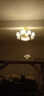 东羽 现代新中式客厅吊灯大气全铜中国风餐厅卧室书房简约中山灯具 【黑擦金3头】天然玉石+全铜 实拍图