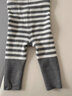 YOUGE 兒童小清新打底褲嬰幼兒時(shí)尚條紋褲子春秋季新款休閑褲 灰白條紋 80 cm 曬單實(shí)拍圖